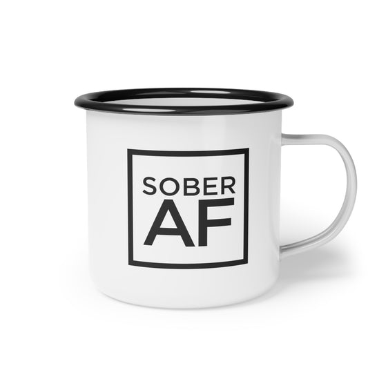 Sober AF Enamel Coffee Mug