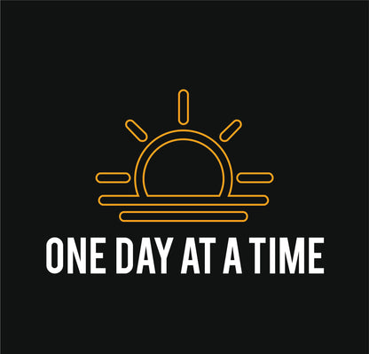 One Day at a Time Sobriety Shirt Unisex Heavy Cotton Tee