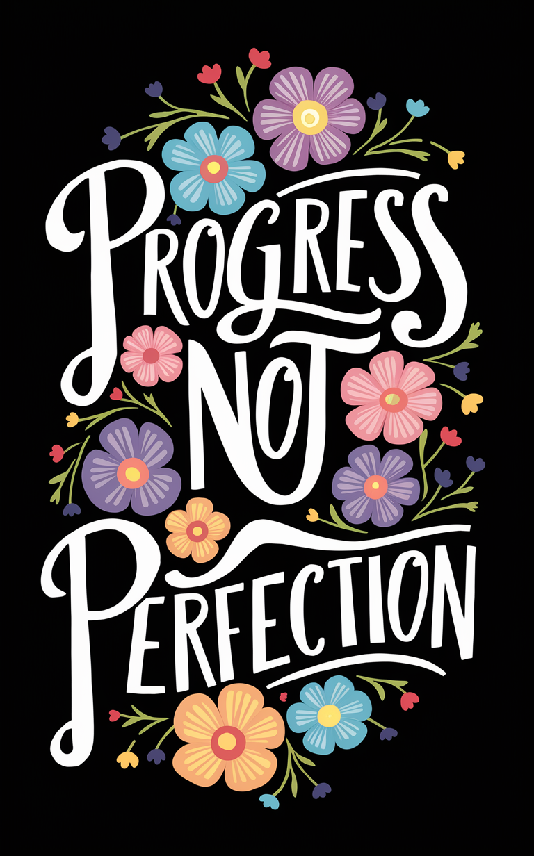 Progress Not Perfection Unisex Heavy Cotton Tee